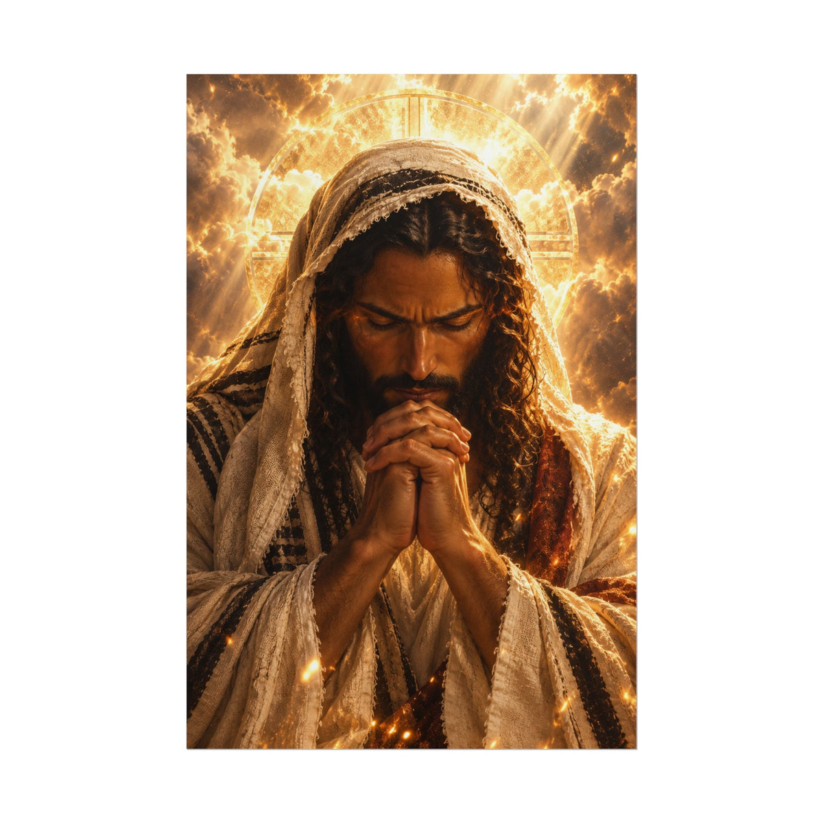 Jesus Praying — Christian Art Print