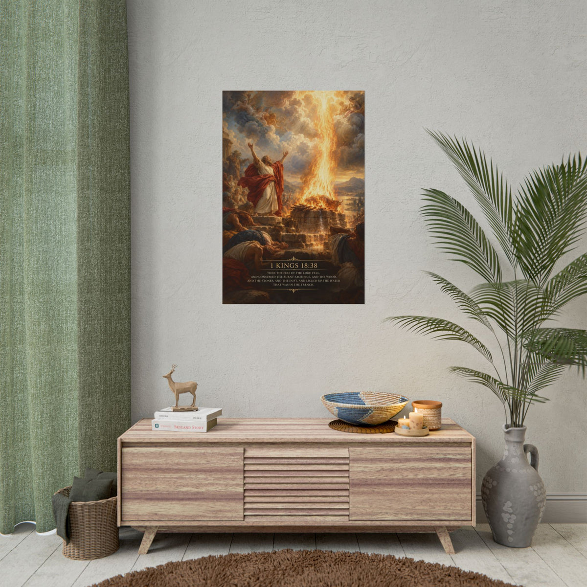 Elijah Calls Down Fire — 1 Kings 18 Art Print