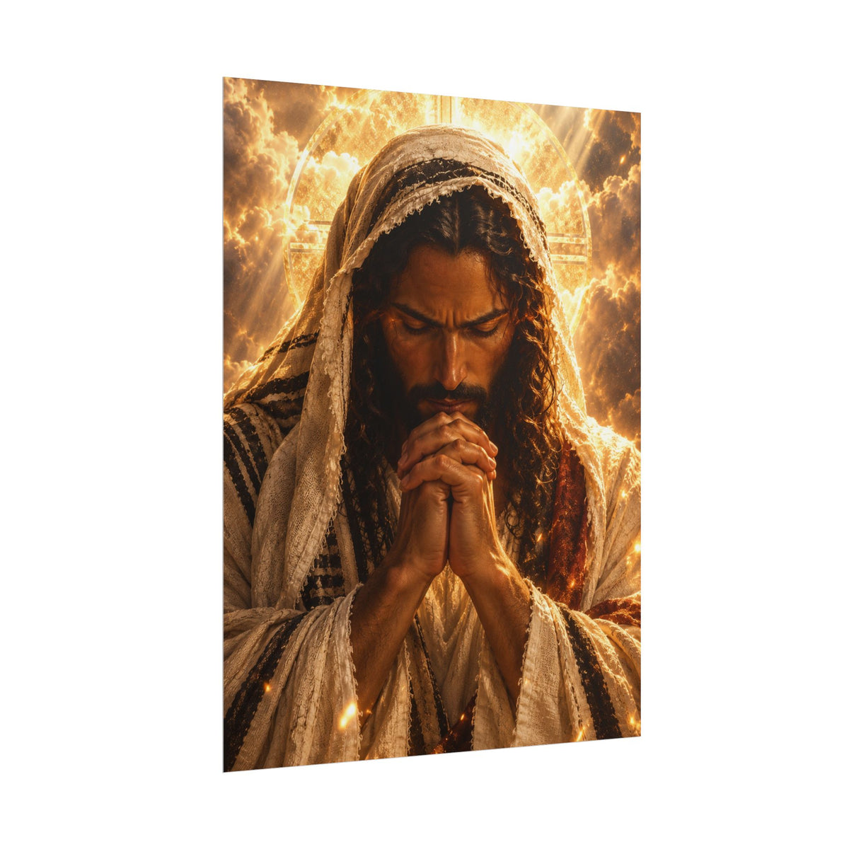Jesus Praying — Christian Art Print