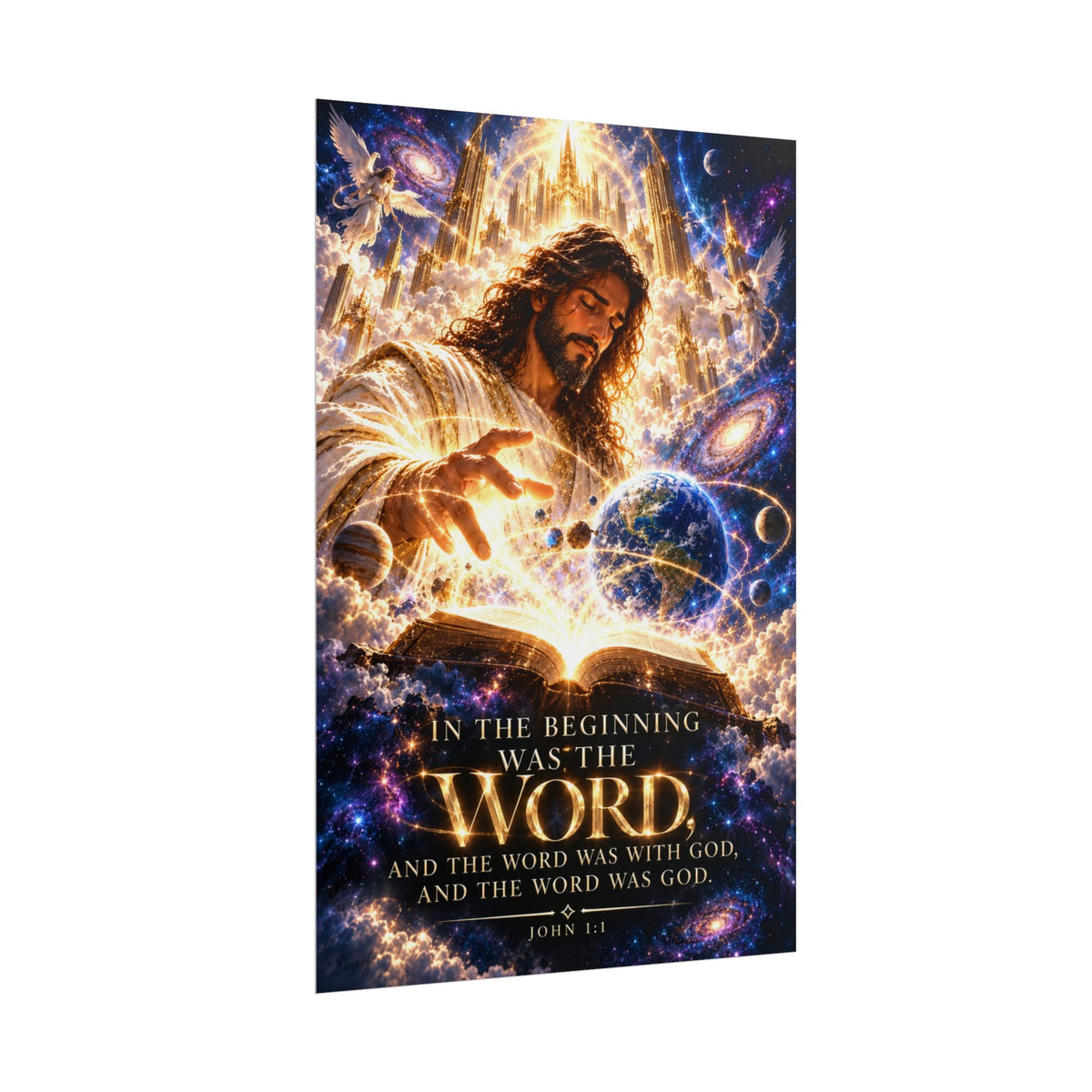 The Word Was God — John 1:1 Creation Art Print