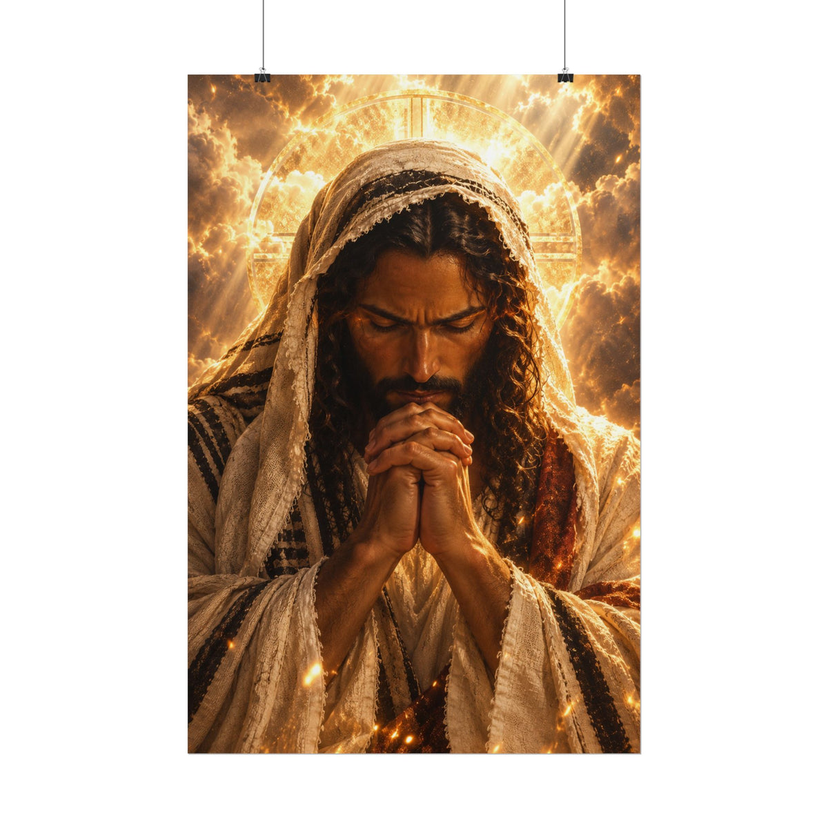 Jesus Praying — Christian Art Print