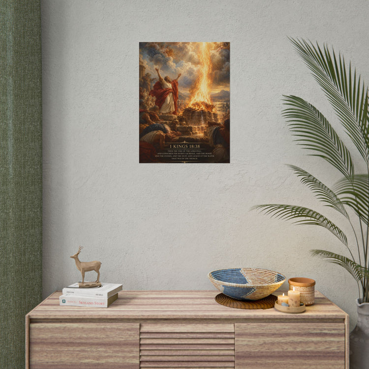 Elijah Calls Down Fire — 1 Kings 18 Art Print