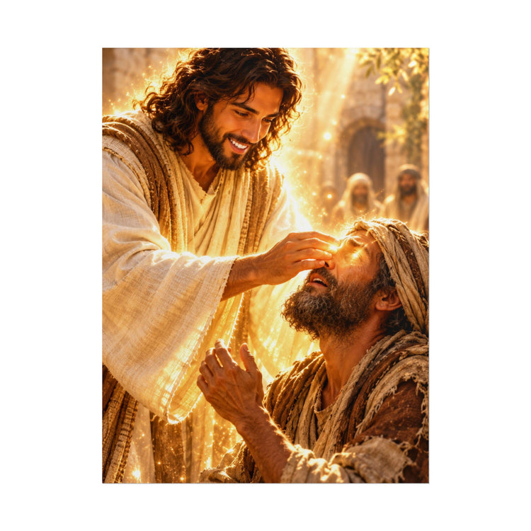 Jesus heals the blind man