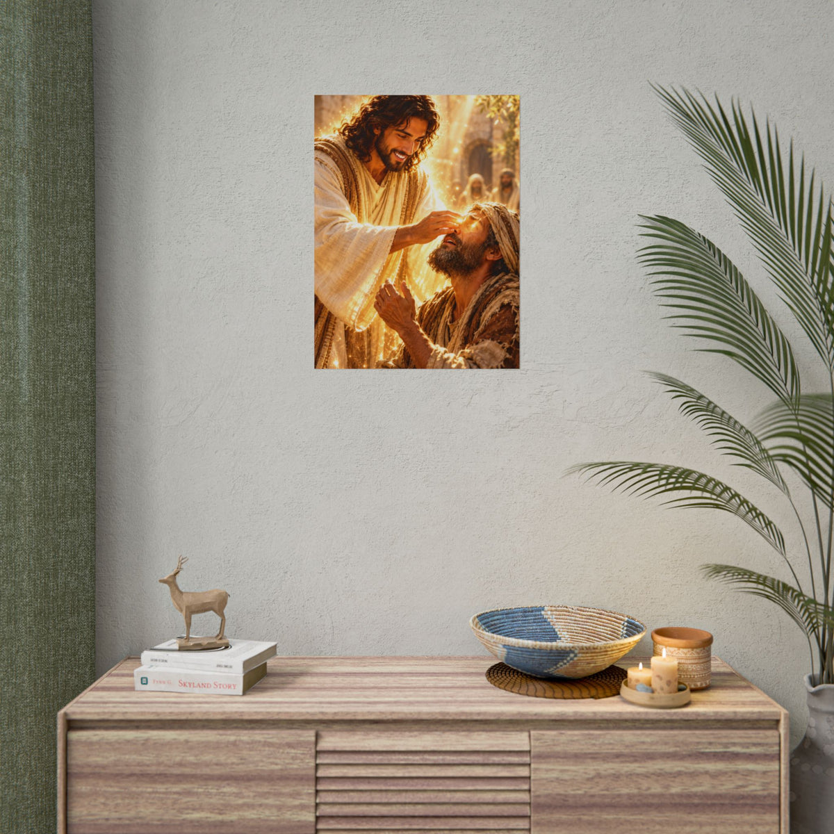 Jesus Heals the Blind Man — Christian Art Print