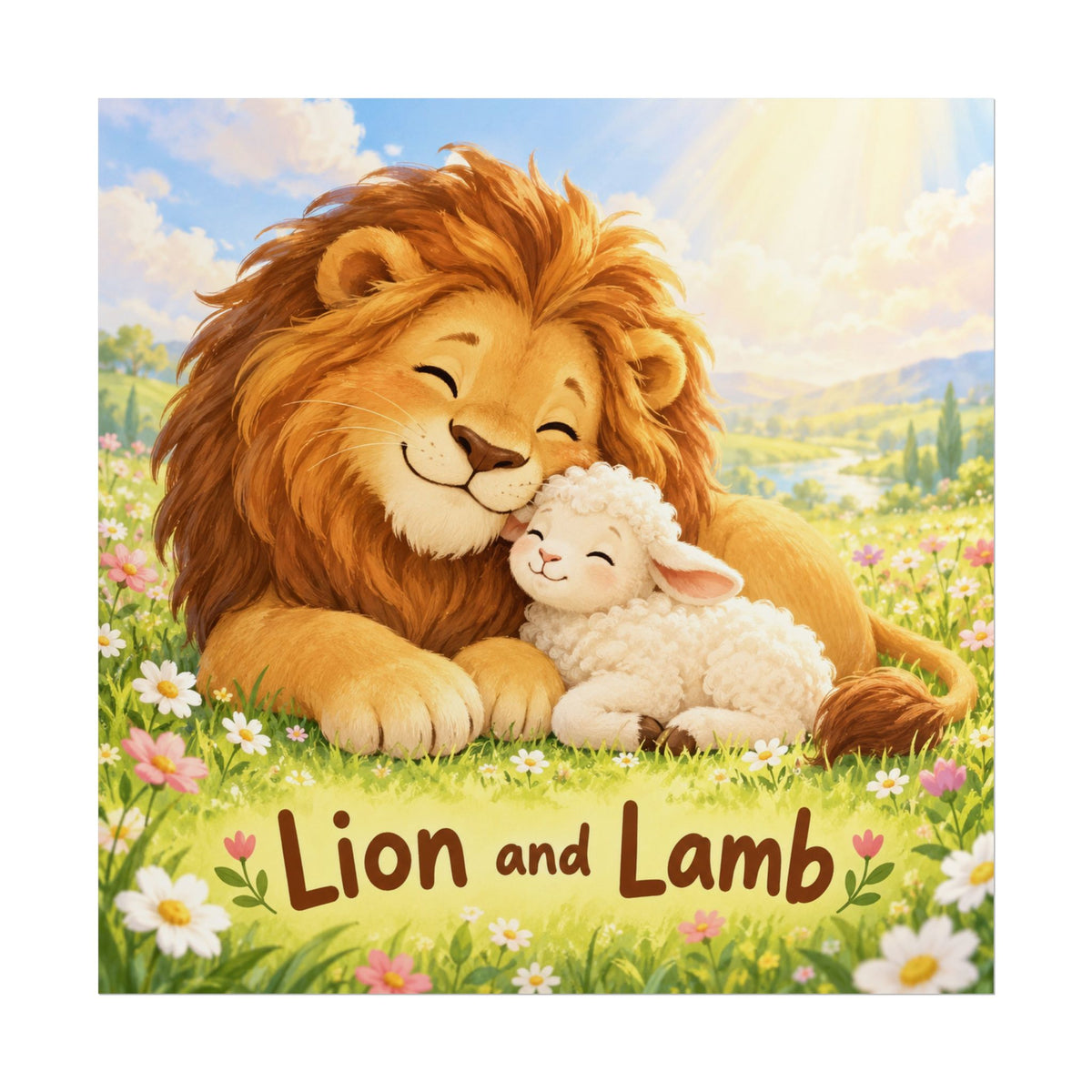 Lion and the Lamb — Christian Art Print