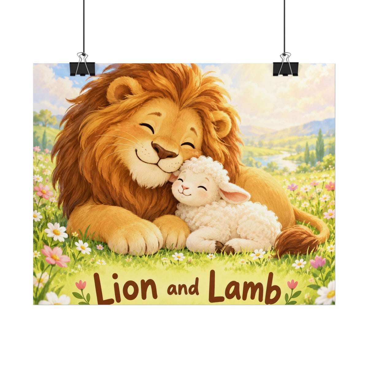 Lion and the Lamb — Christian Art Print
