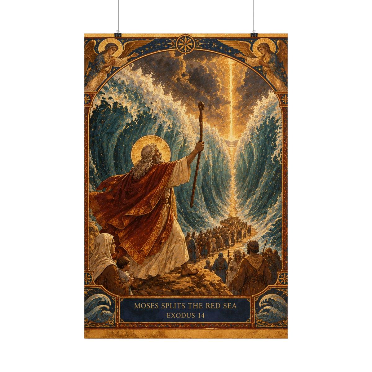 Moses Parts the Red Sea — Exodus 14 Art Print