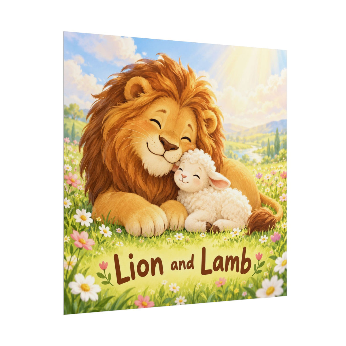 Lion and the Lamb — Christian Art Print