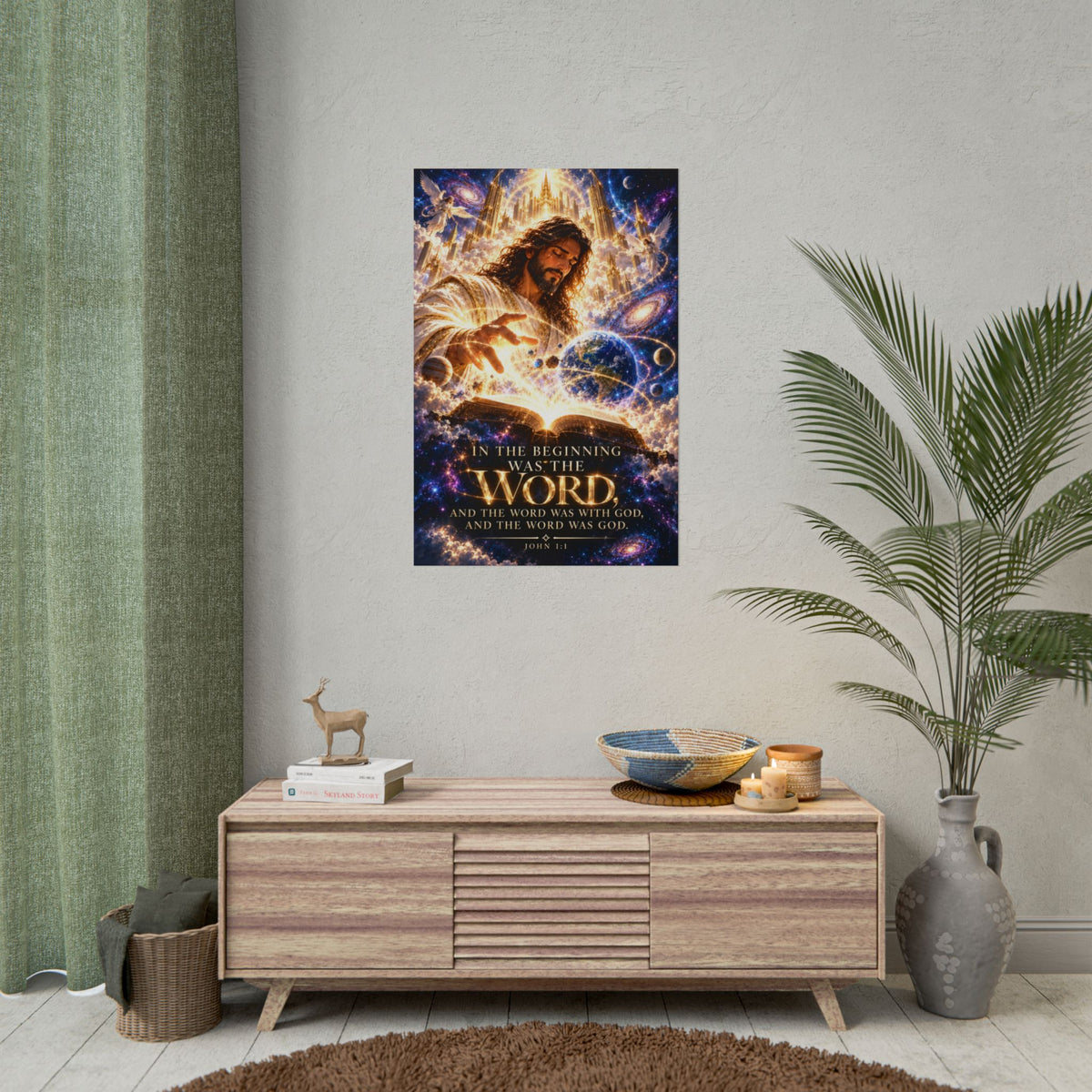 The Word Was God — John 1:1 Creation Art Print