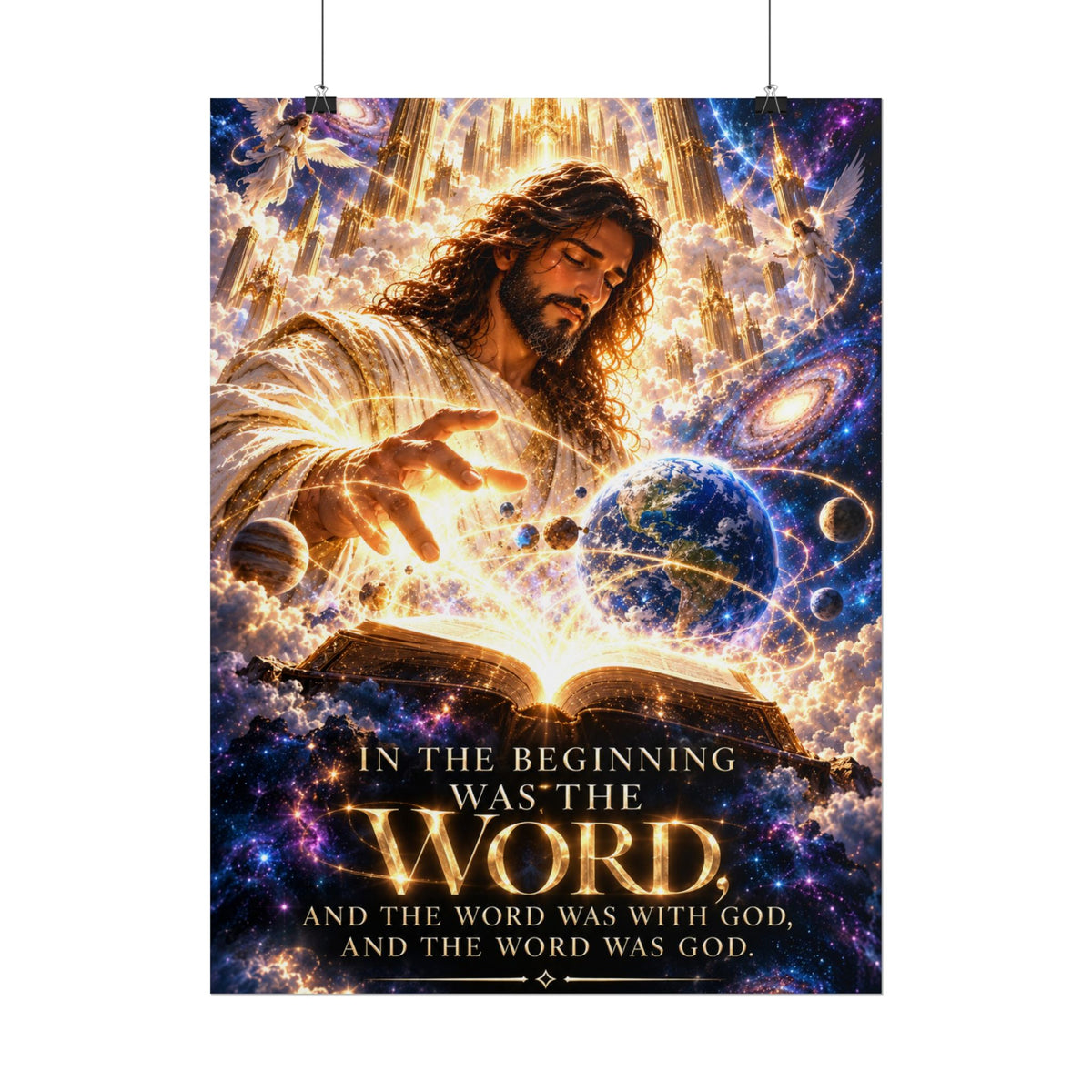 The Word Was God — John 1:1 Creation Art Print