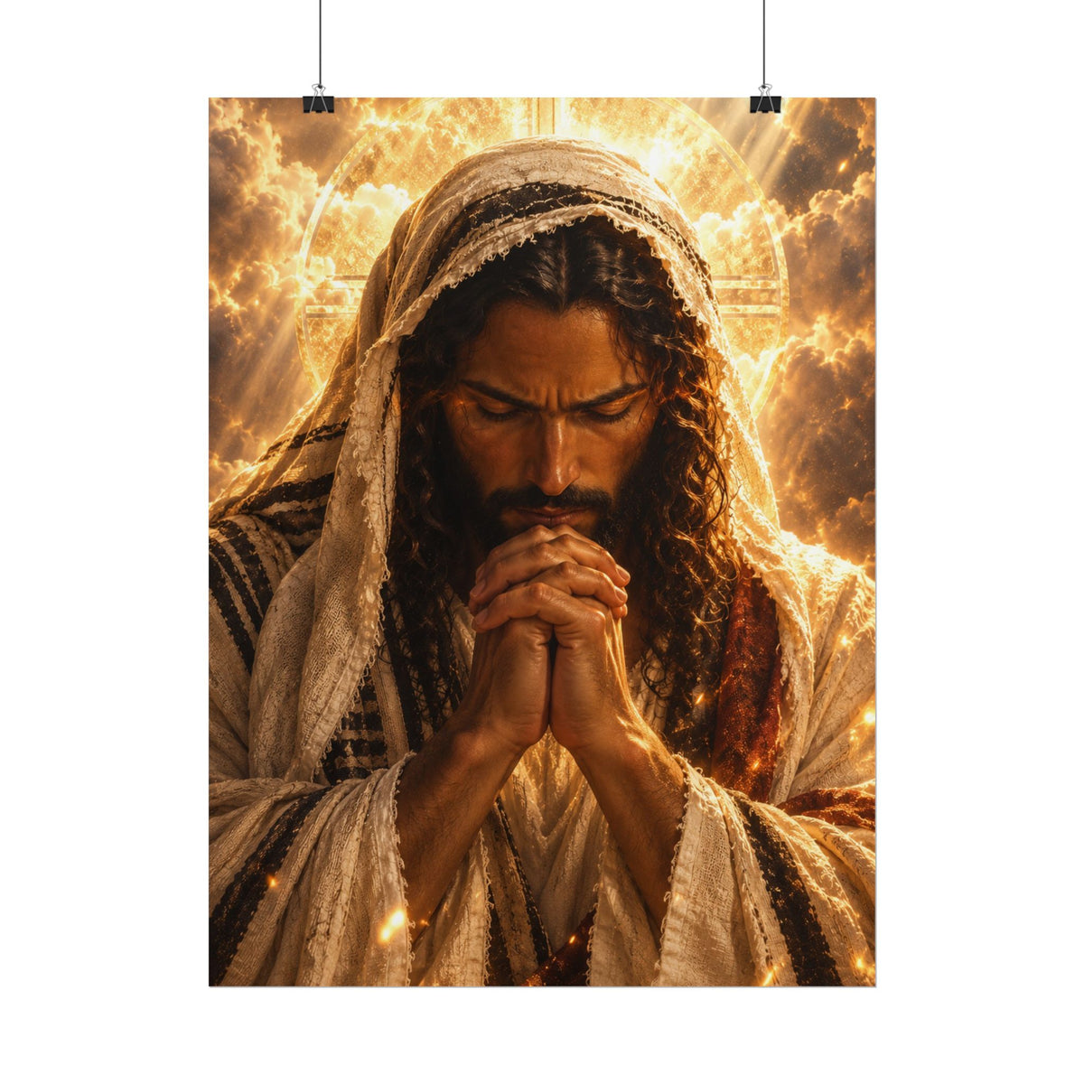 Jesus Praying — Christian Art Print