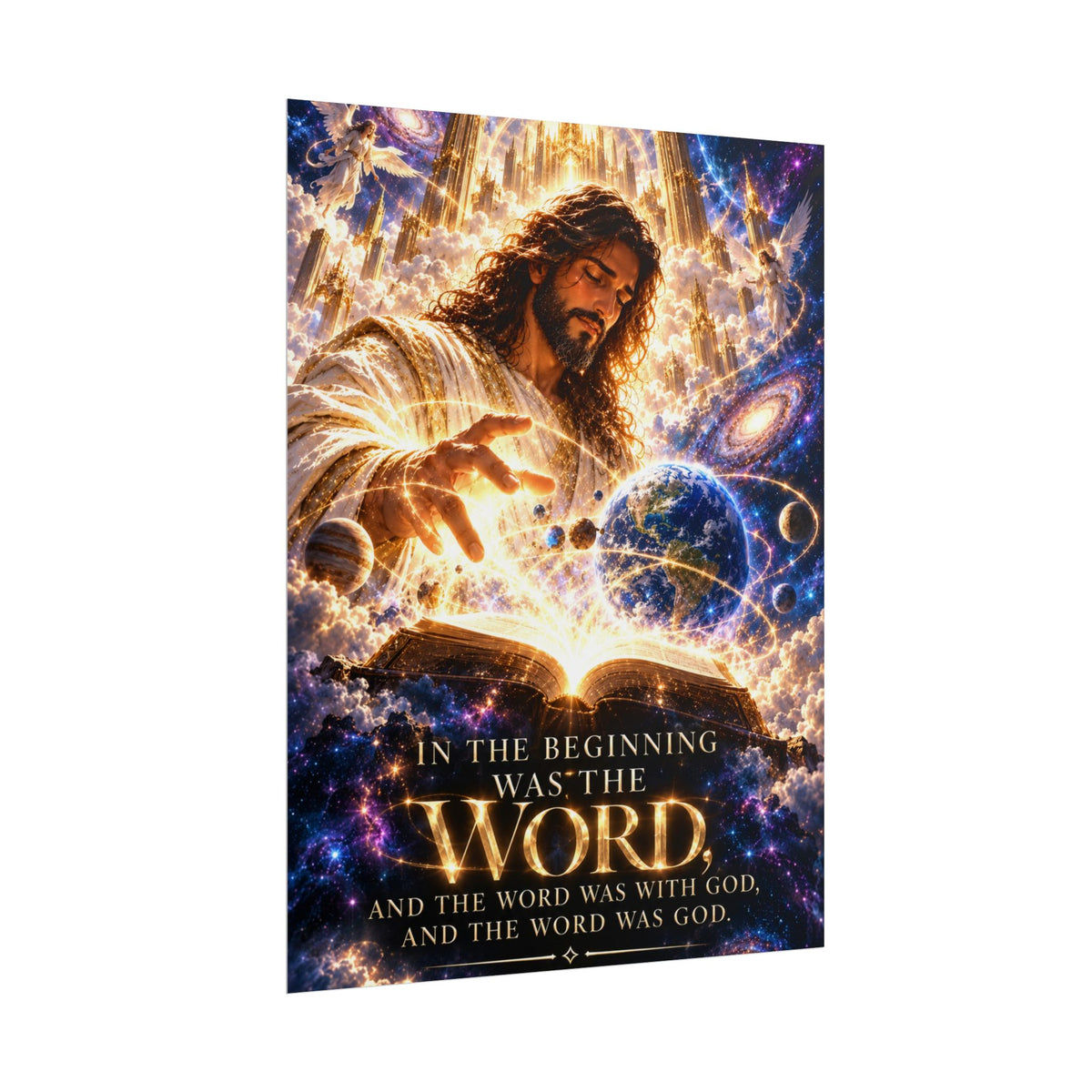 The Word Was God — John 1:1 Creation Art Print