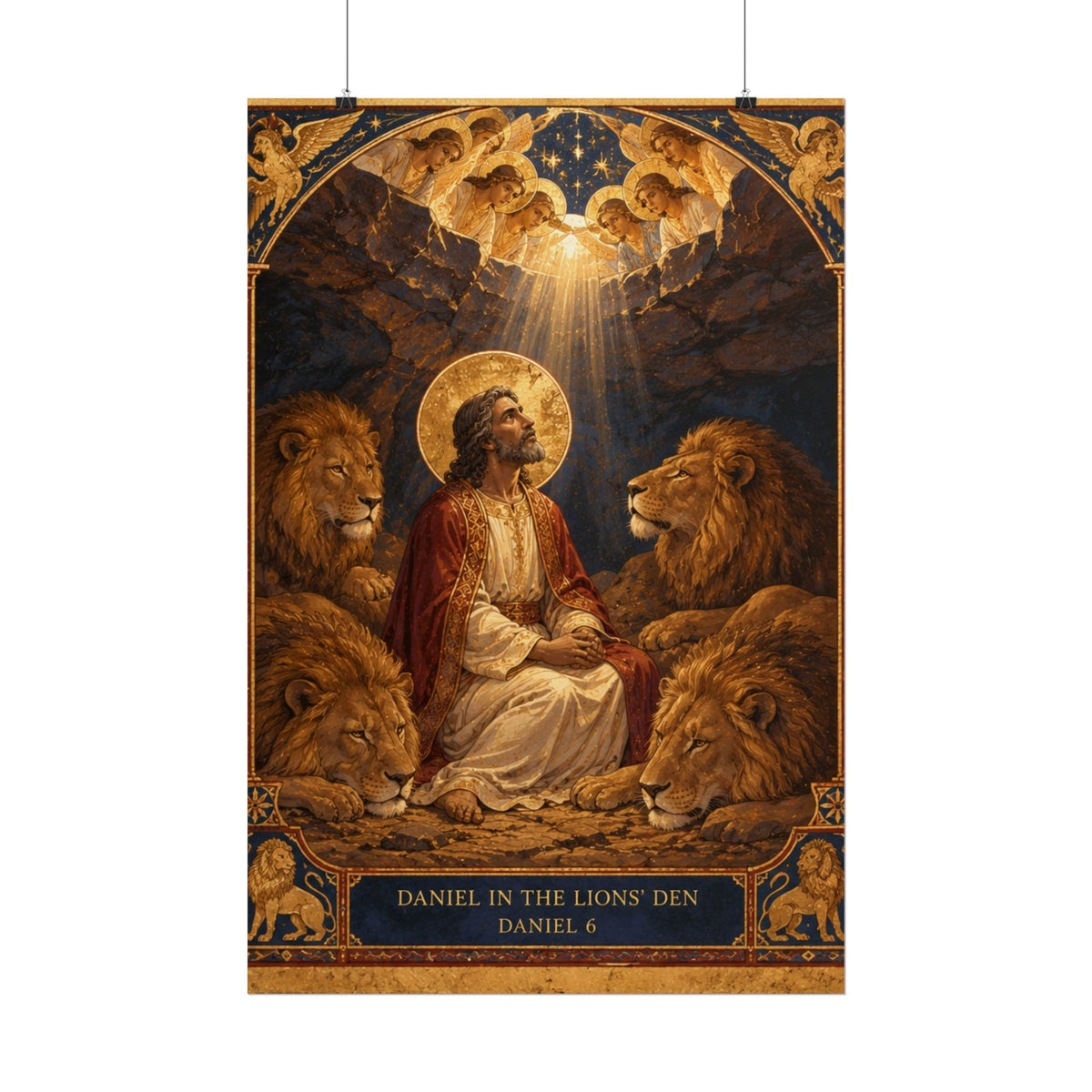 Daniel in the Lions' Den — Sacred Icon Print