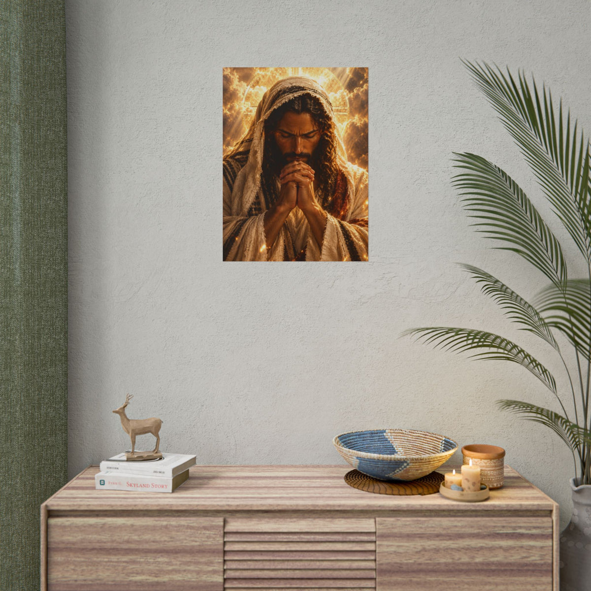 Jesus Praying — Christian Art Print