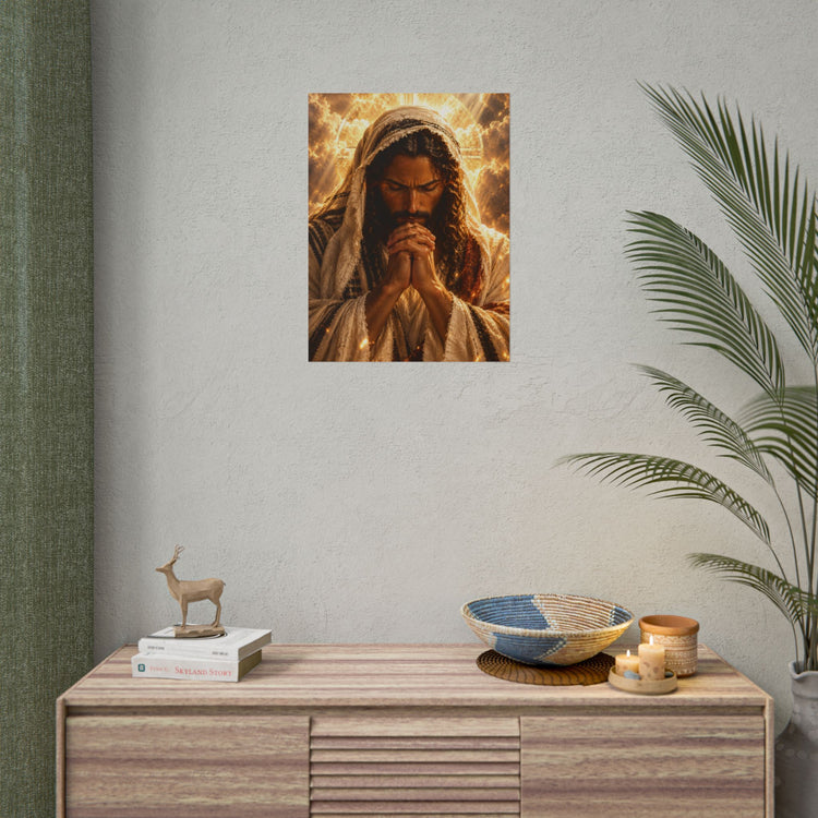Jesus Praying — Christian Art Print