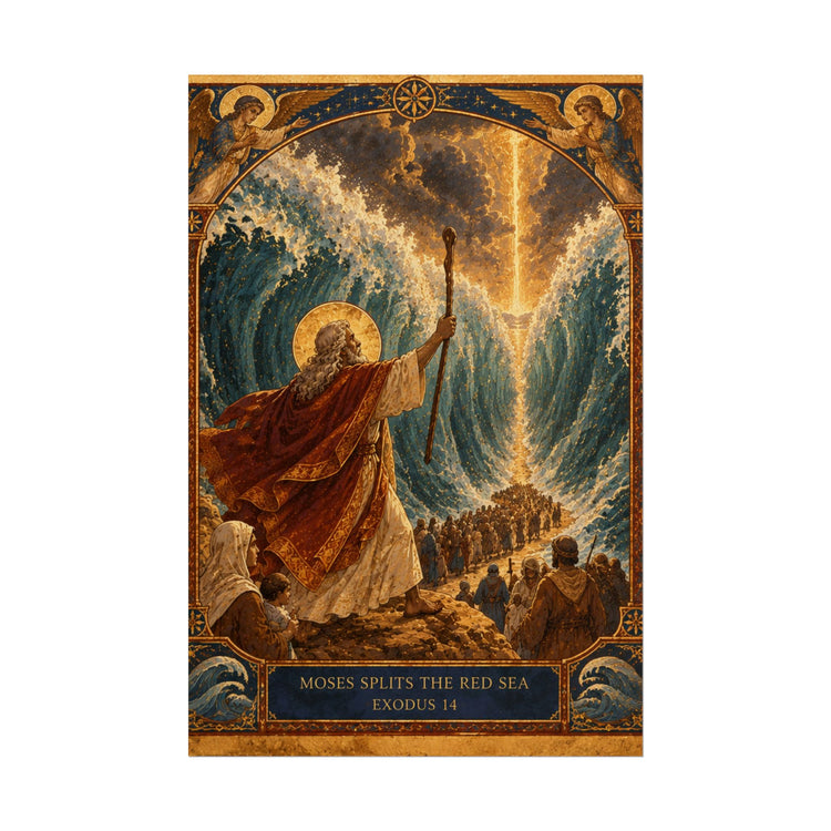 Moses Parts the Red Sea — Christian Wall Art