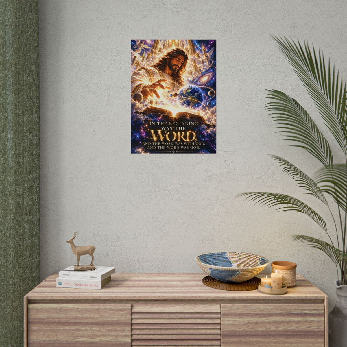 The Word Was God — John 1:1 Creation Art Print