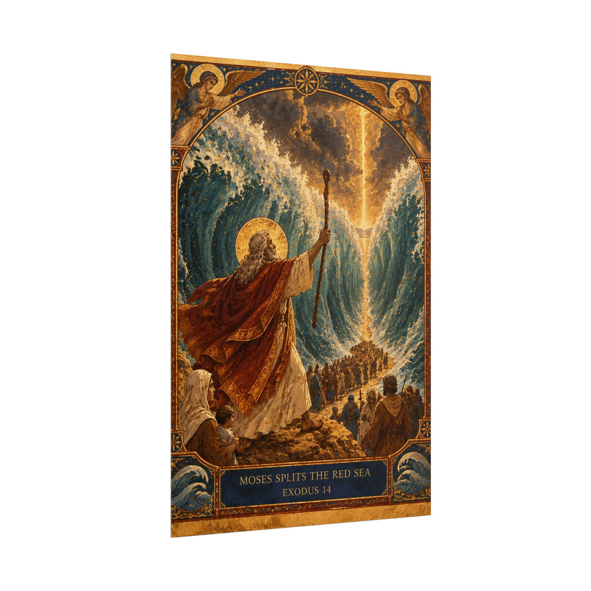 Moses Parts the Red Sea — Exodus 14 Art Print