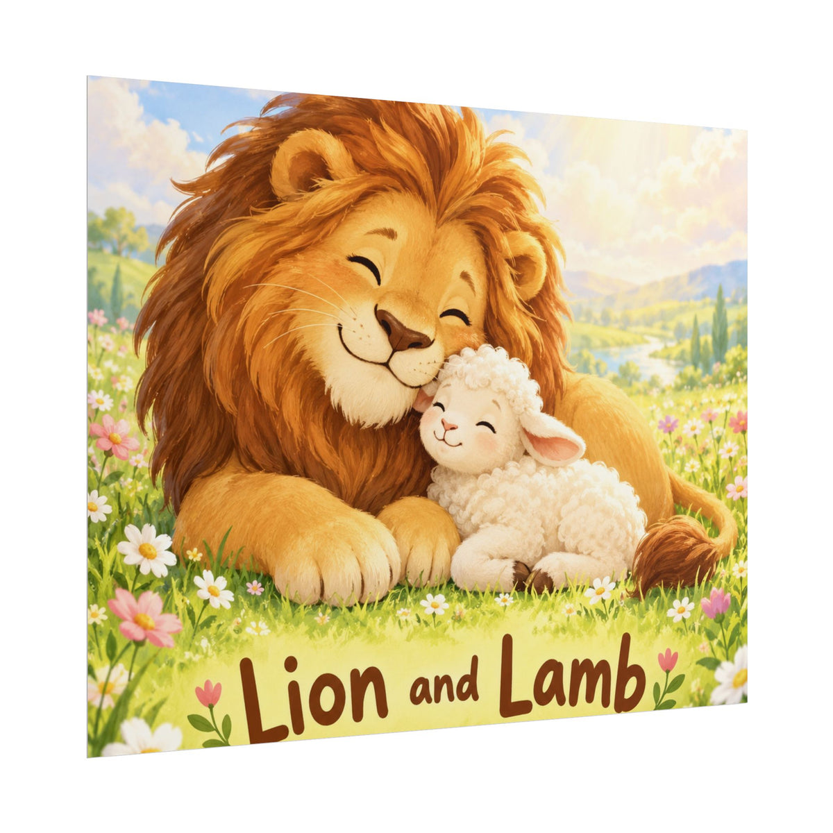 Lion and the Lamb — Christian Art Print