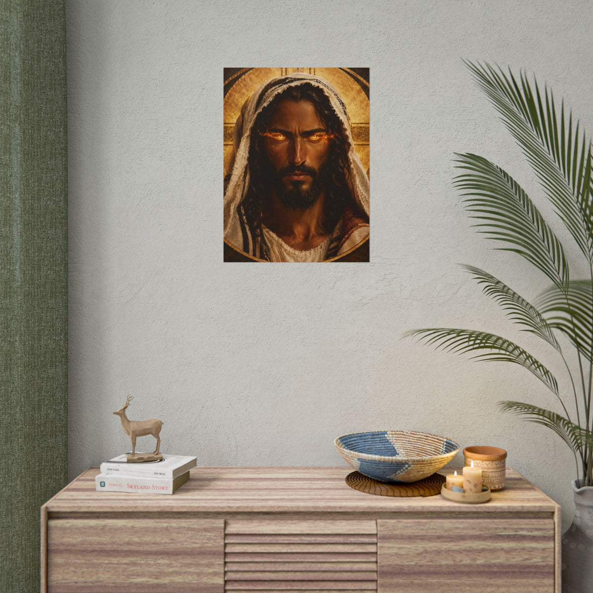 Jesus, Fire in His Eyes — Revelation 1:14 Art Print