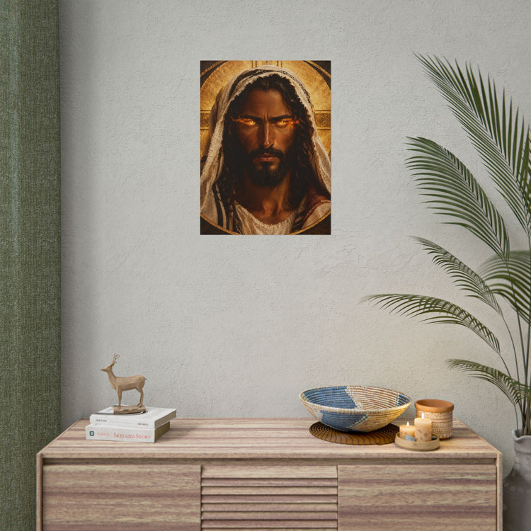 Jesus, Fire in His Eyes — Revelation 1:14 Art Print