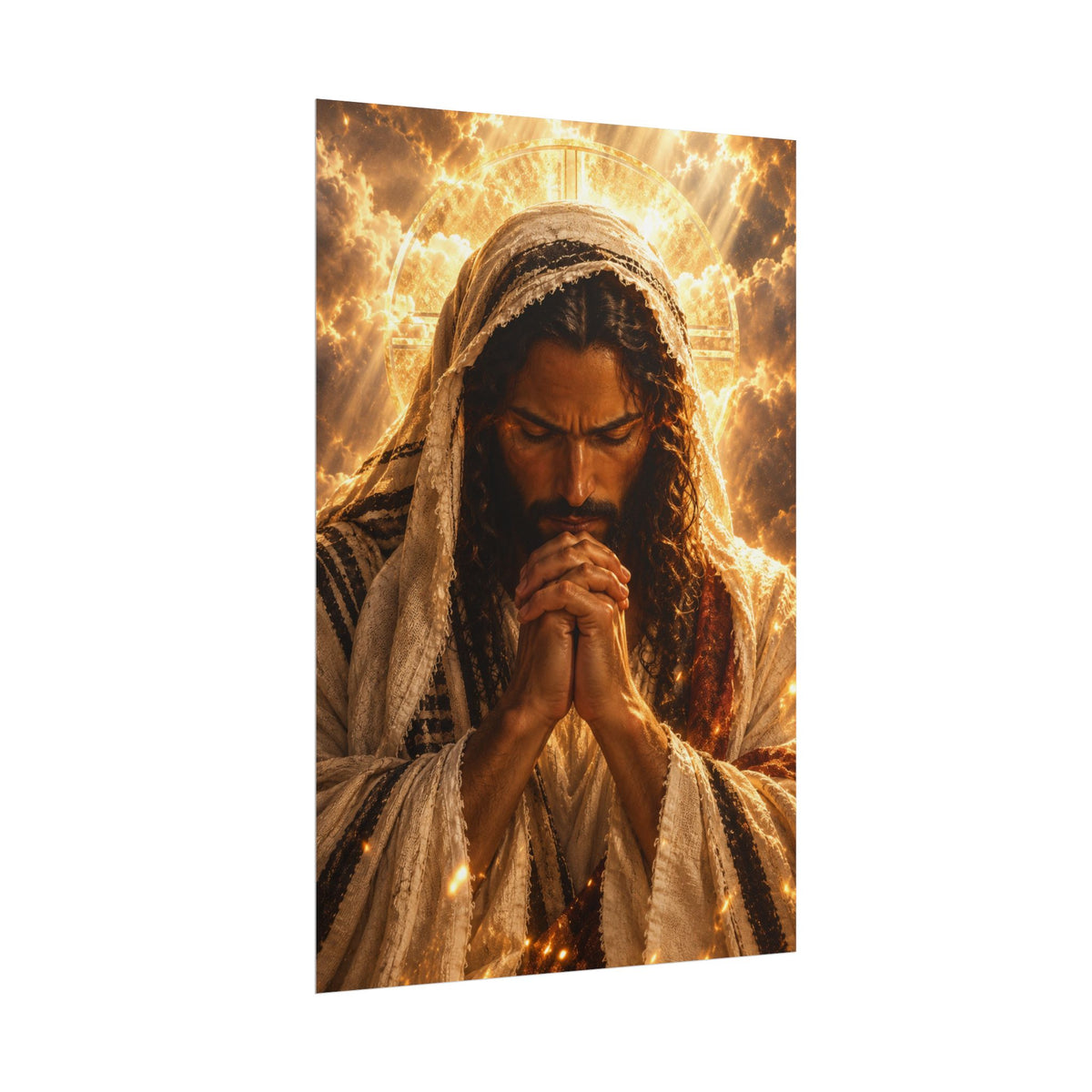 Jesus Praying — Christian Art Print