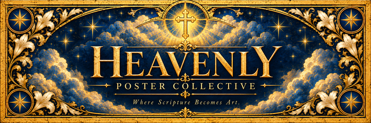 Heavenly Poster Collective. Where Scripture Becomes Art.